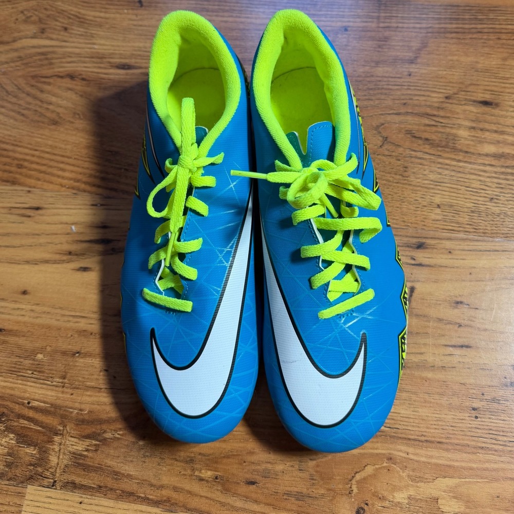 Nike Hypervenom Phade II FG Womens Soccer Cleats Blue Volt 744944-400 Size 8.5